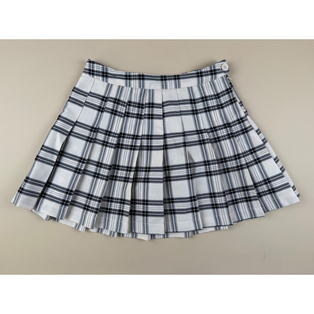 Preppy Pleated Mini Skirt Plaid Knife Pleats Size M Hesperus